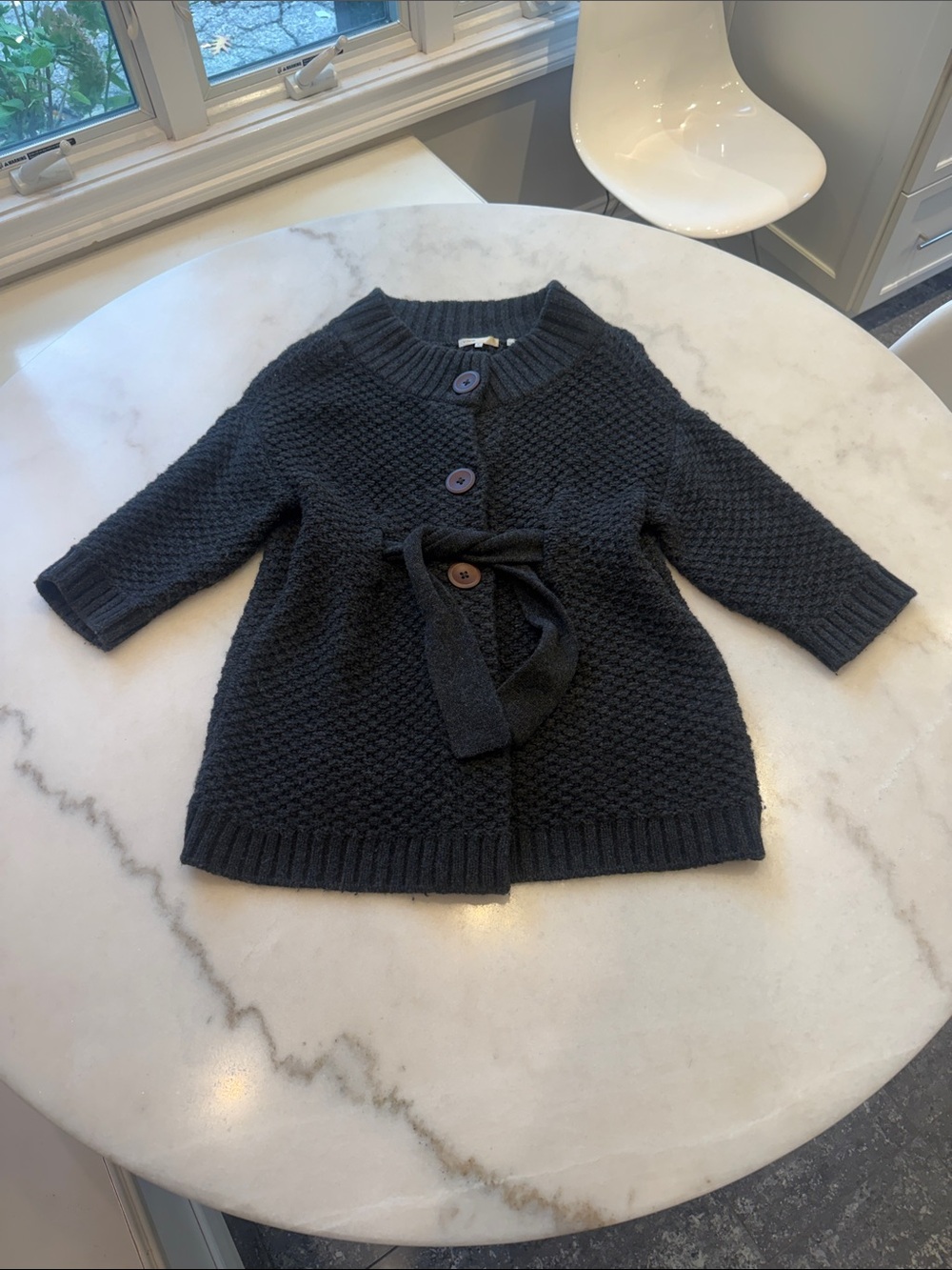 Vince open Knit wool and cashmere Button-Front Cardigan with Self-Tie Belt